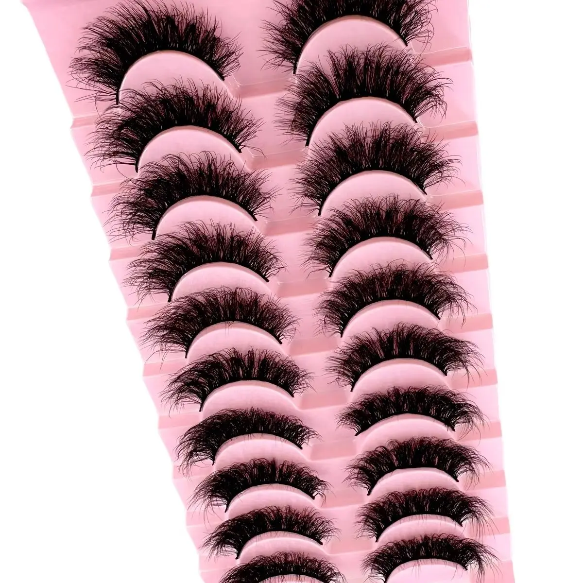 10Pairs 8D Mink Lashes Natural Mink False Eyelashes Dramatic Volume Fake Eyelash Extension Faux Cils Wholesale Makeup Tool