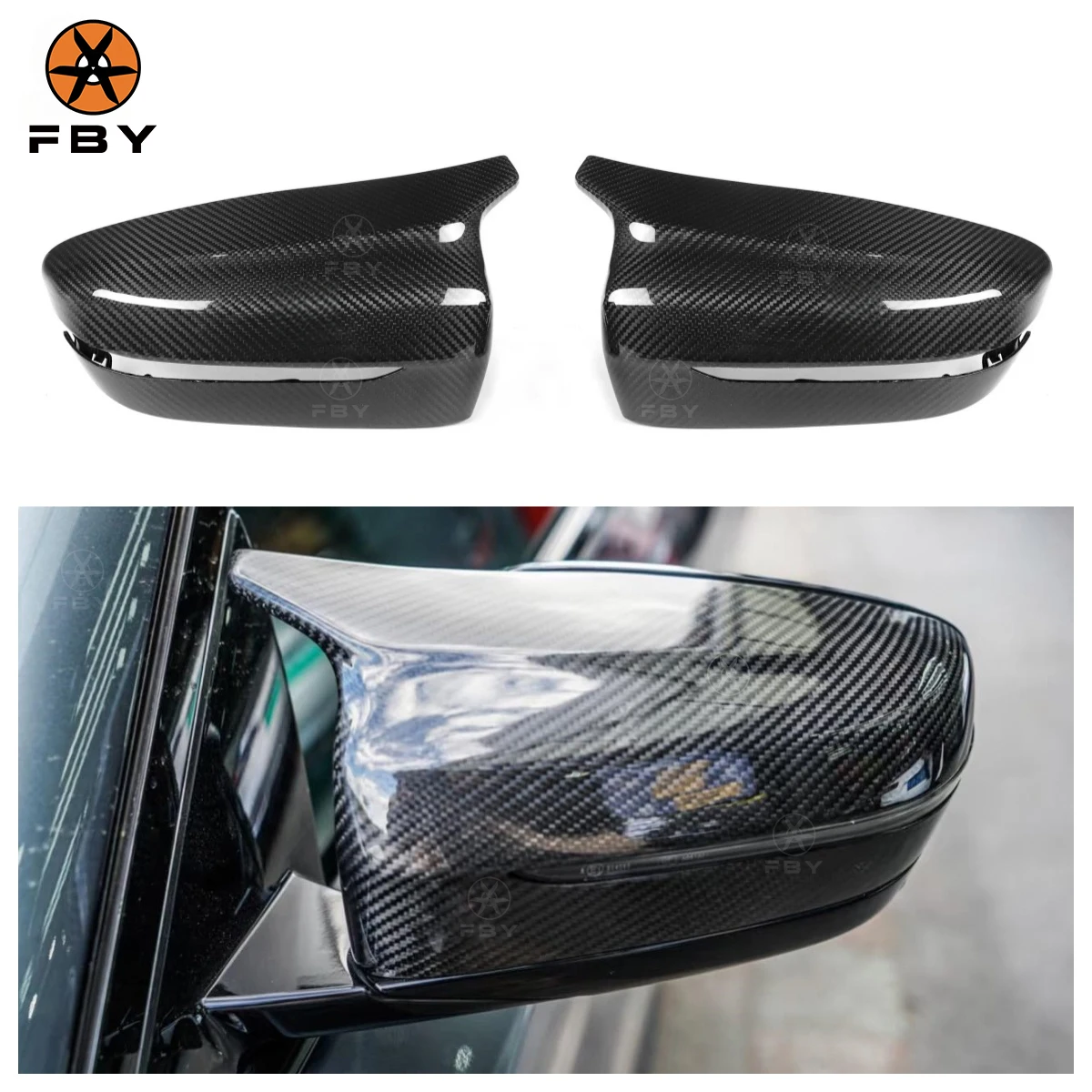 New Hot M Style Carbon Fiber Side Mirror Cover for BMW 5 Series G30 G31 G38 2017-2022 Body Kit Left Vehicle