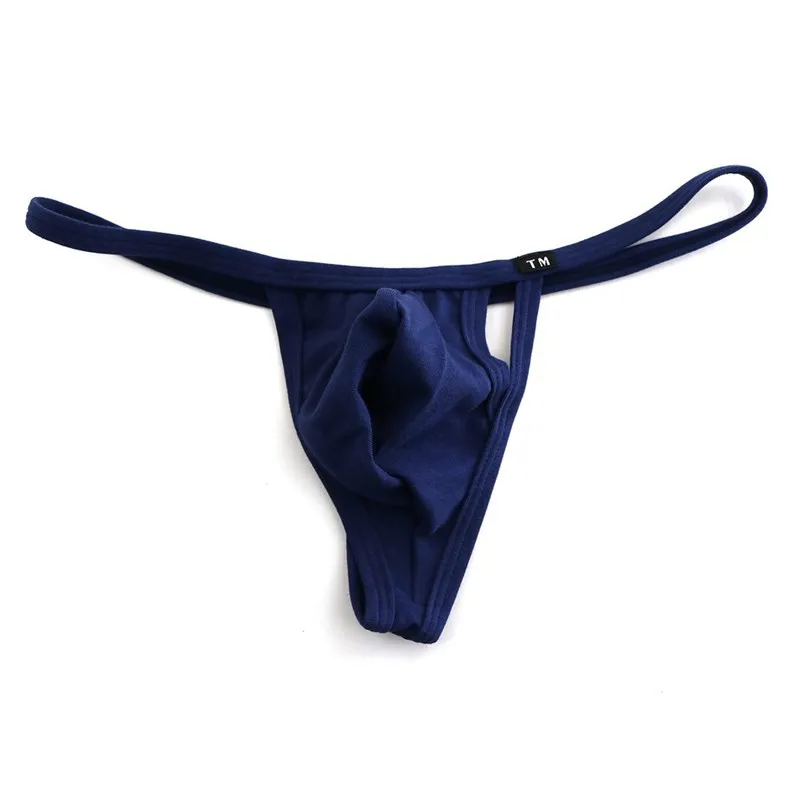 

Men's Cotton G-String Thong Low Waist U-Pouch High Elastic Breathable Daily Underwear