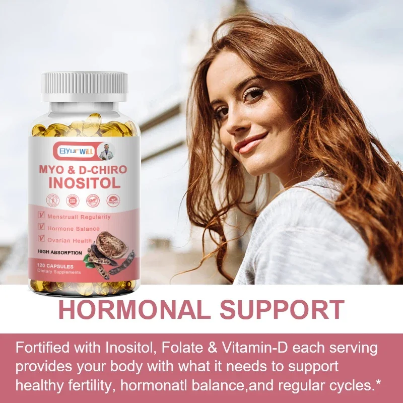 ByurWill Myo Inositol Capsule D-Chiro Inositol Regulate Menstrual Cycle Regulate Menstrual Cycle Fertility Supplements for Women