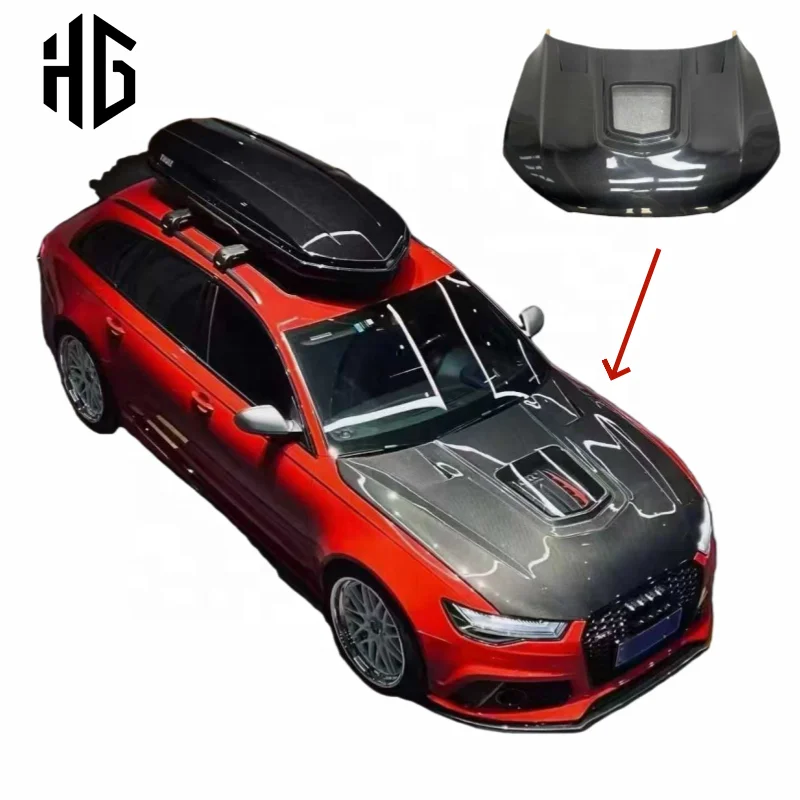 

Car Front Bumper Carbon Fiber Engine Hood For Audi A7 S7 RS7 C8 Upgrade Carbon Fiber Transparent Hood Bonnet Covers Body Kit