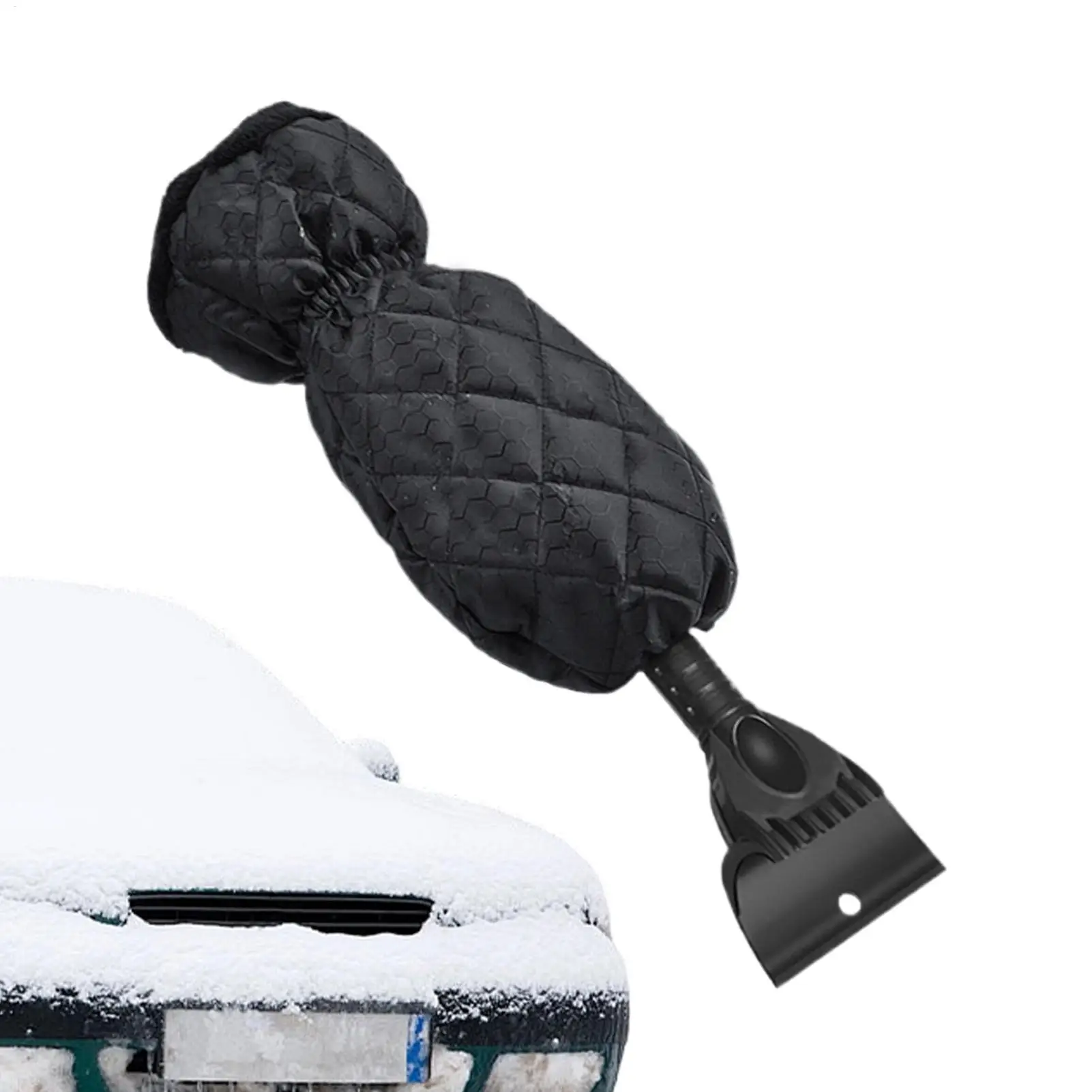 

Snow Scraper For Car Telescopic Vehicle Snow Shovel Ergonomic Window Scraper With Fleece Glove For Frost Removal Automotive