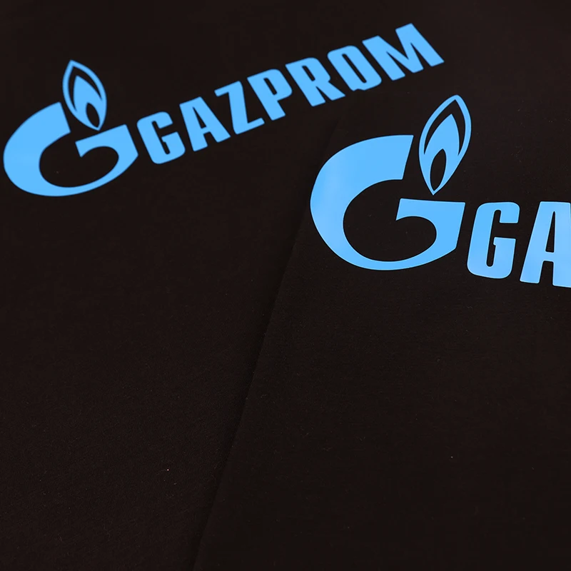 LOGO SEVEN SISTERS oil giant GAZPROM T-shirt cotton Lycra top Fashion Brand t shirt men new  high quality