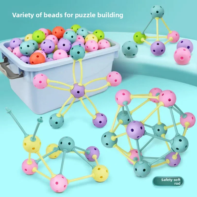 

Children's Building Blocks Interlocking Beads 3d Spatial Thinking Geometry Educational Toys Puzzle Interlocking Beads