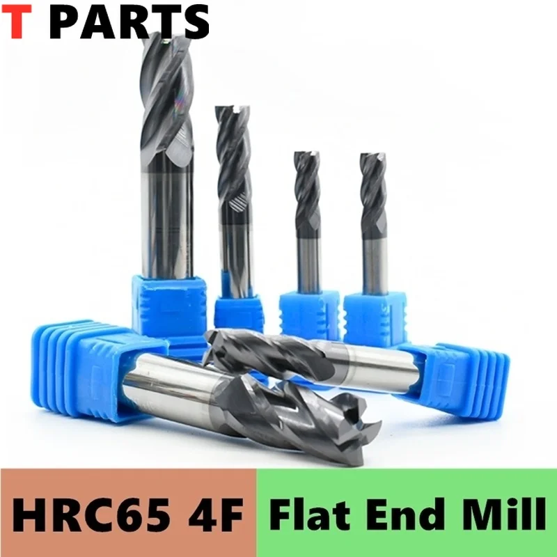 

Carbide Flat End Mill Cutter 4 Flute CNC Metal Steel Machining Tool 4 6 8 12 Shank Stainless Steel End Mill Tools 1-20mm