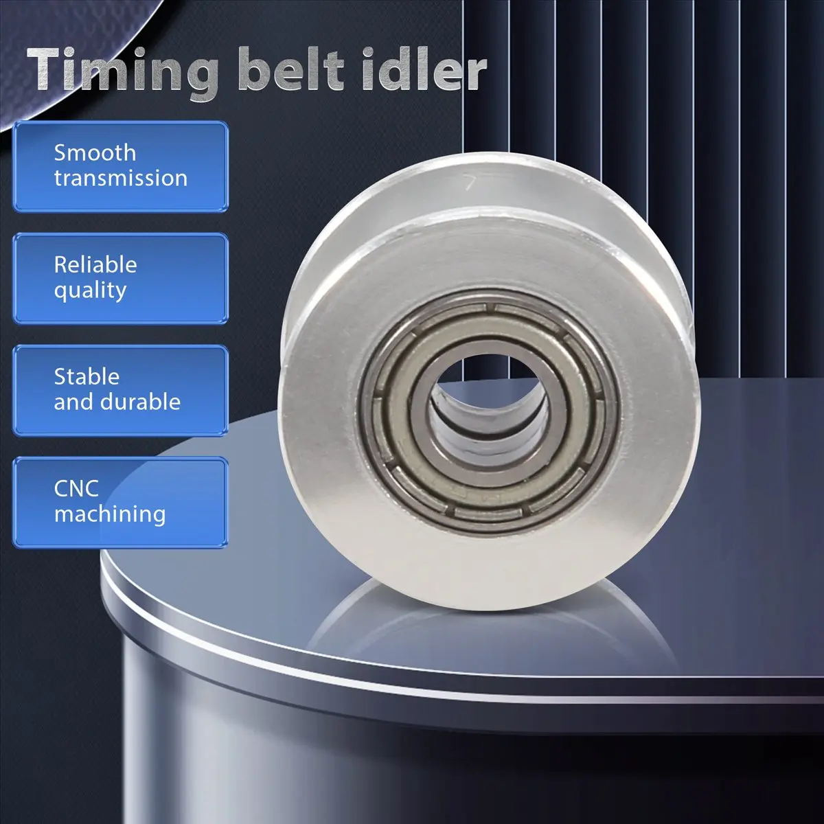 

(B63C) Алюминиевый натяжной ролик GT2 с 20 зубьями и отверстием 5 мм для зубчатого ремня шириной 6 мм для 3D-принтеров (комплект из 10 шт.)