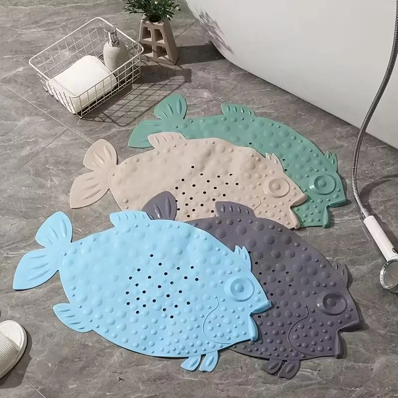 Bathroom Anti-Slip Mat Cartoon Shower Floor Mat With Suction Cups Massage Scrub Foot Pad For Dead Skin Remove