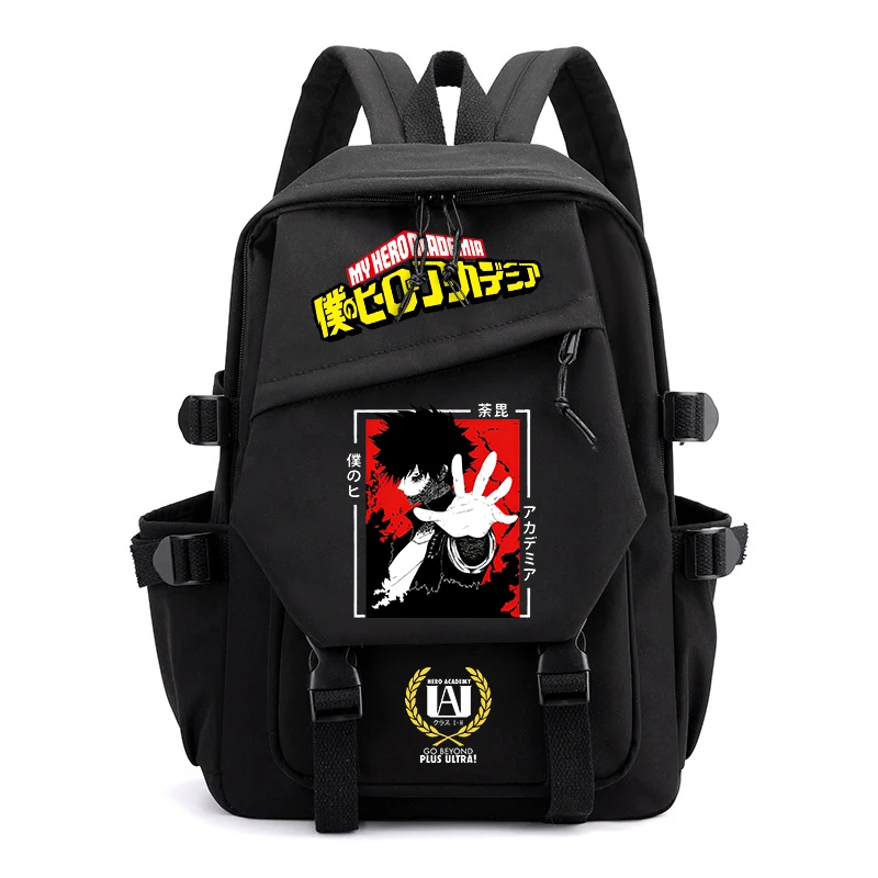 My Hero Academia cartoon backpack for primary and secondary school students black girl bag s back to school gift