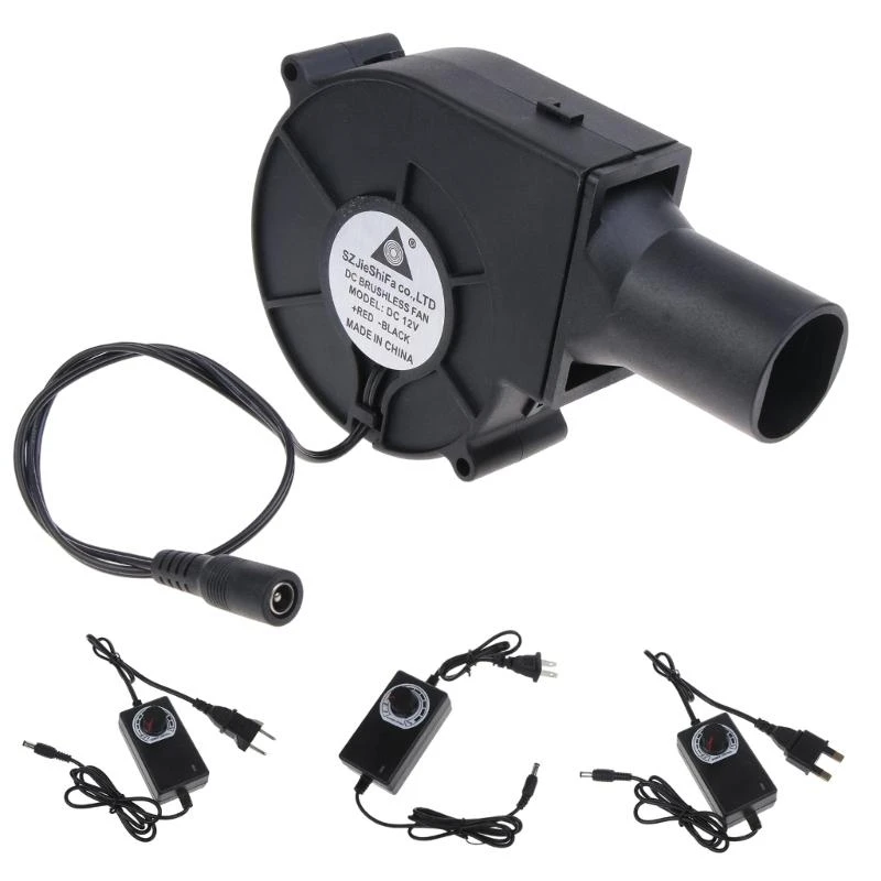 A2UD 9733 12V Air Blower Low Noise Stove Grill Fan Barbecue Fan BBQ Starter