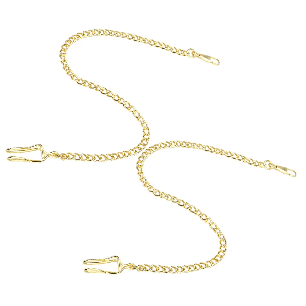 

2Pcs Pocket Watch Chains Vintage Alloy Durable Adjustable Length for Waistcoat Suit Necklace Chain Accessories