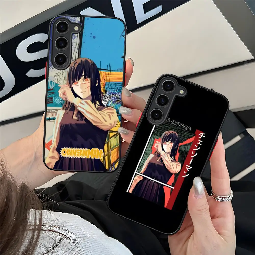 

Chainsaw Yoru Mobile Phone Case for Samsung Galaxy S25 S24 S23 S22 S21 Plus FE Ultra Colour Silicone Protective Cover Pretty