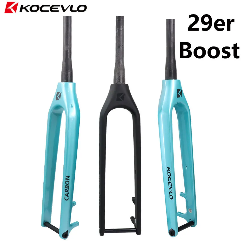 Kocevlo-Carbon Fiber Mountain Bike Front Fork, Boost Barrel Shaft, Disc Brake, Internal Wiring, 15*110mm, Off-road Hard