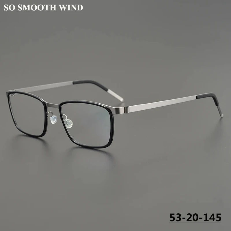 

Denmark Brand Titanium Prescription Eyeglasses Frame Men Square Screwless Glasses Women Myopia Optical Spectacles Eyewear 9711
