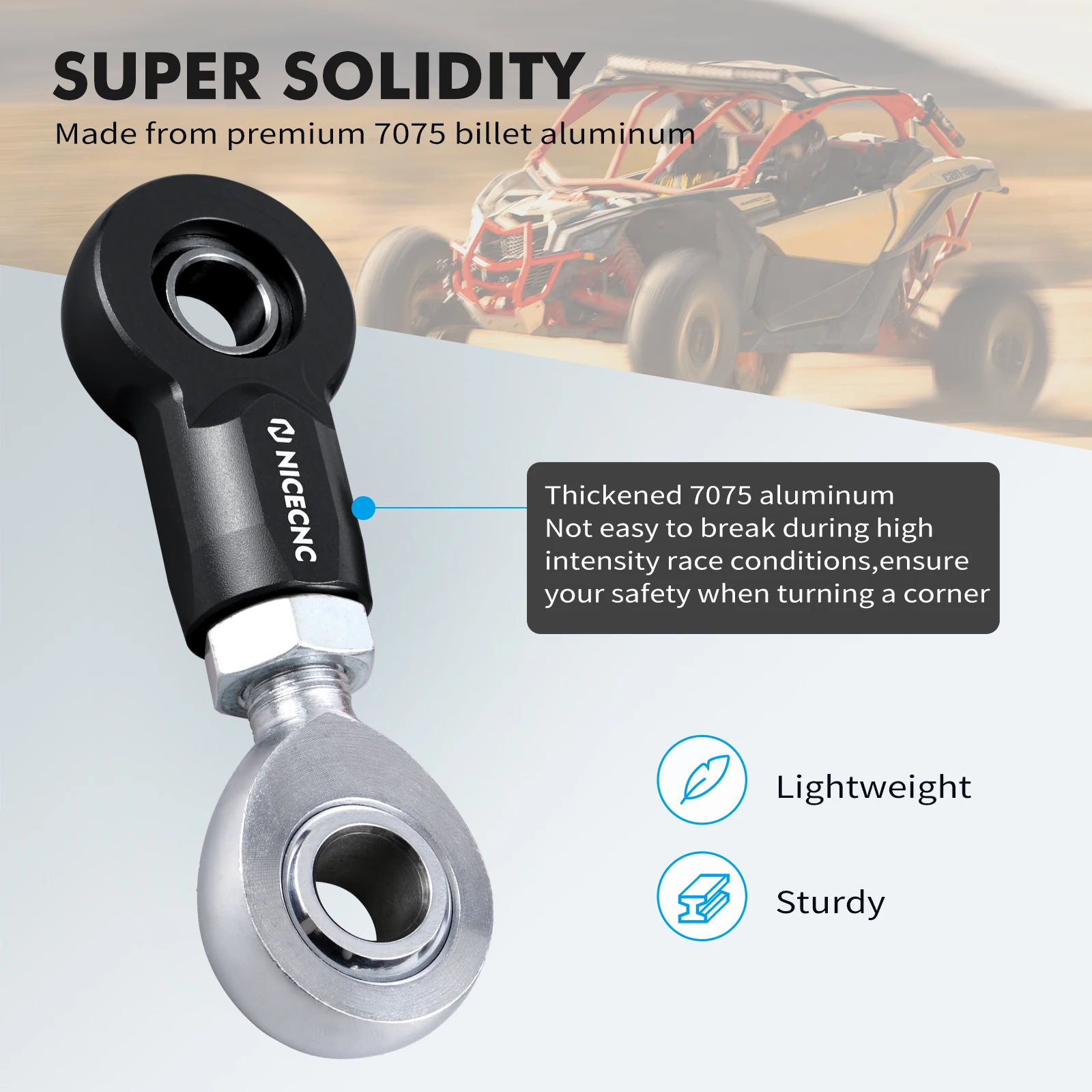 NICECNC X3 New UTV Front Sway Bar Stabilizer Link Kit For Can-Am Maverick X3 Max R 4x4 Turbo 2018-2022 2017 Upgraded Accessories
