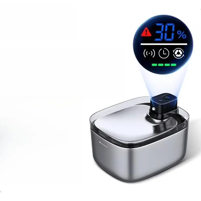 

Cat Water Fountain LCD Display Cats Drinking Dispenser with Motion Sensor Wireless Dog Stainless Steel Pet Water Fountain