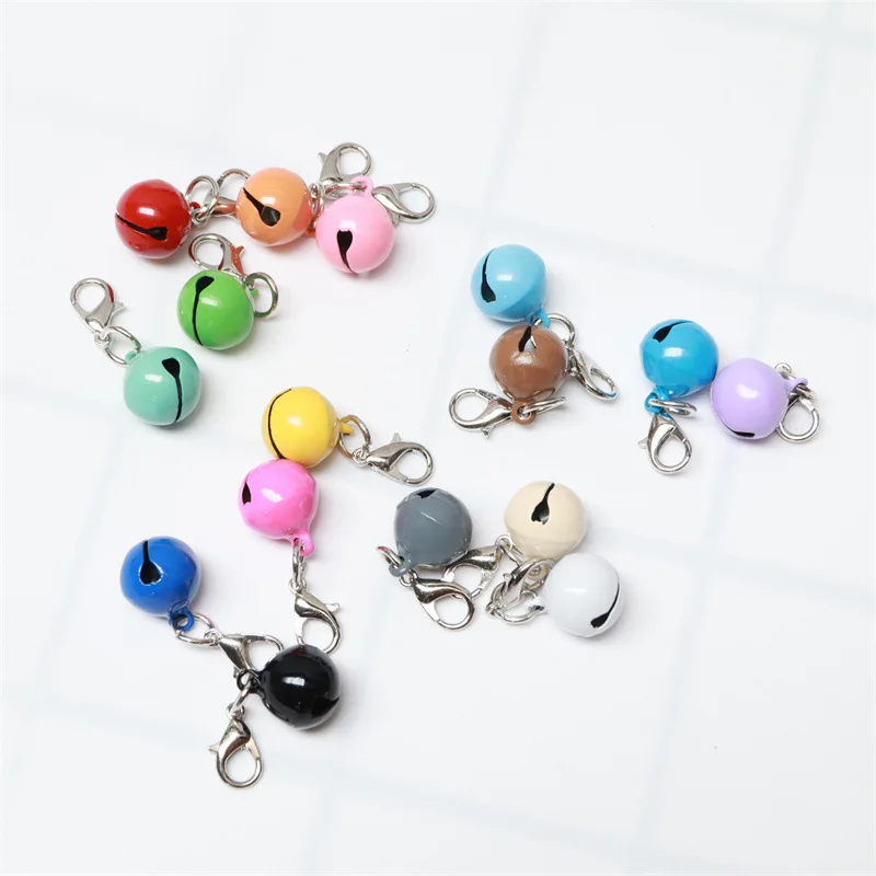 

36Pcs Pet Collar Bells Colorful Iron DIY Bells for Cats Dogs Collar Charms Keychain Decorations Pet Pendant Puppy Bell