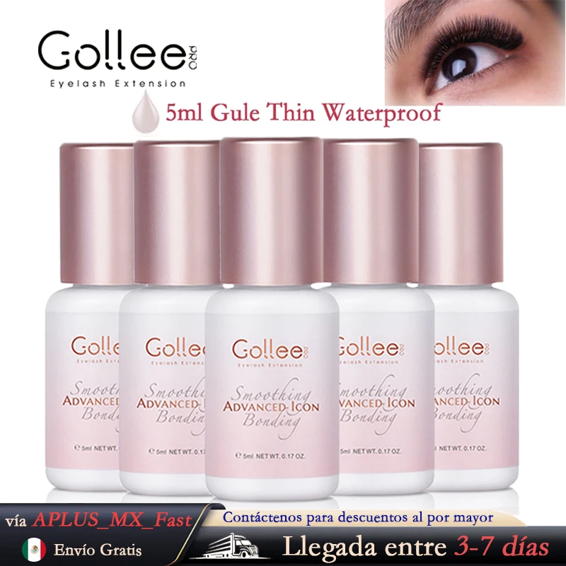 Gollee Pink Glue 1s Fast Dry Sensitive Glue for Eyelash Extensuon Latex-Free Adhesive Lash Waterproof 5pcs wholesale Supplies