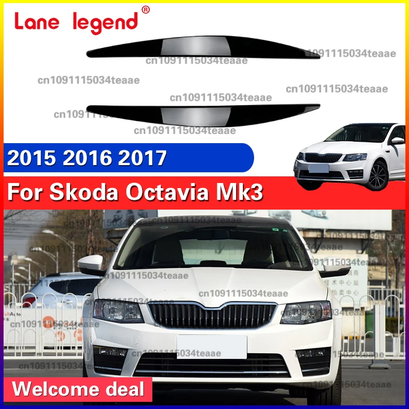 

Headlight Eyebrow Eyebrows Eyelid Cover Car Stickers For Skoda Octavia Mk3 2015 2016 2017 Auto Car Exterior
