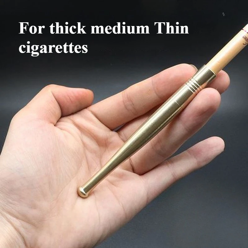 Brass Cigarette Holder High Efficiency Tar Filtration Washable Recyclable Tobacco Filter Healthy Cigarette filter Smoking Gadget