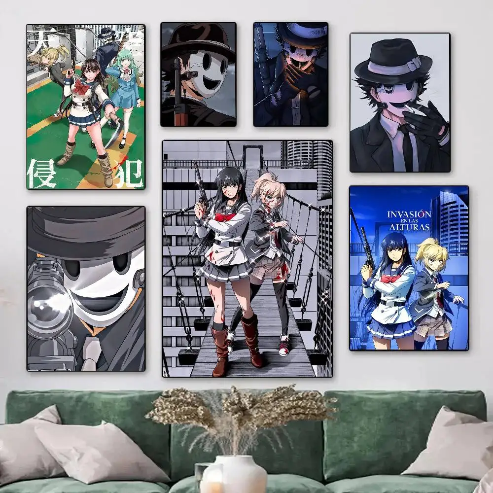 1pc Anime High-Rise Invasion Posters HD Print Vintage Wall Art Decor for Home Study Room