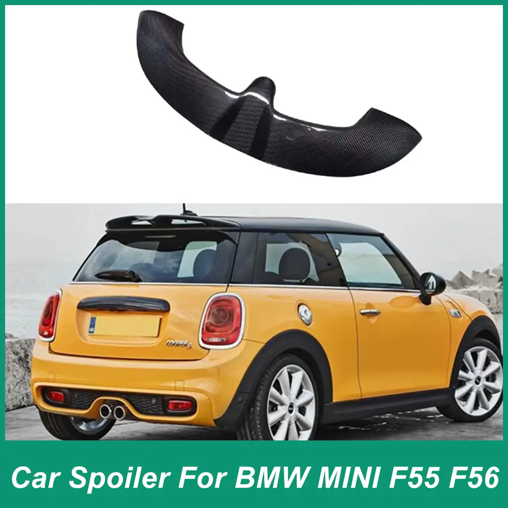 

Задний спойлер на крышу для BMW Mini F55 F56 2008-2015 Аксессуары для регулировки крышки багажа из углеродного волокна стиль JCW утиный хвост черный