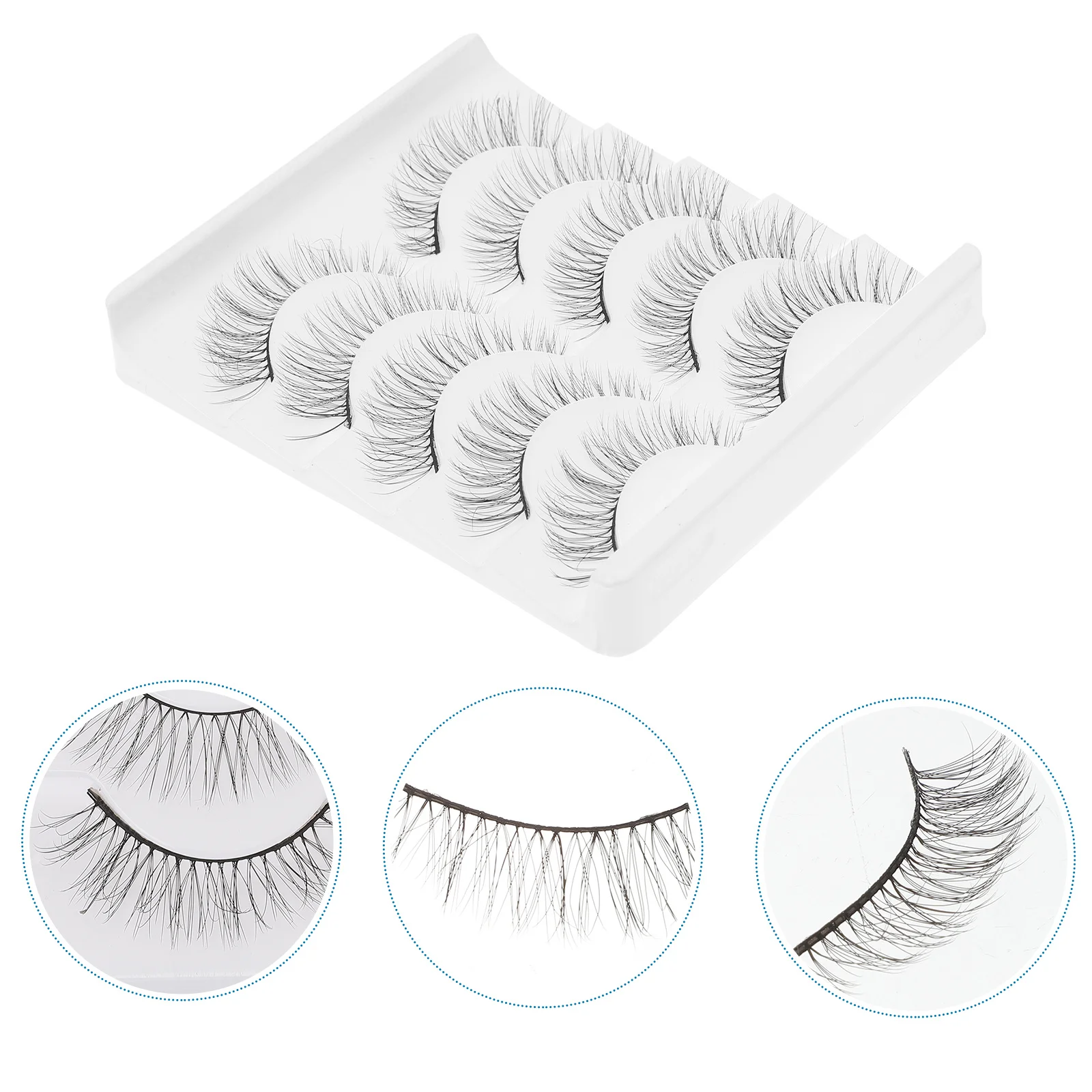 

5Pairs False Eyelashes 3D Chemical Fiber Natural Makeup Fake Lashes Fuller Charming Eye Beauty Eyelashes Makeup Fake Lashes
