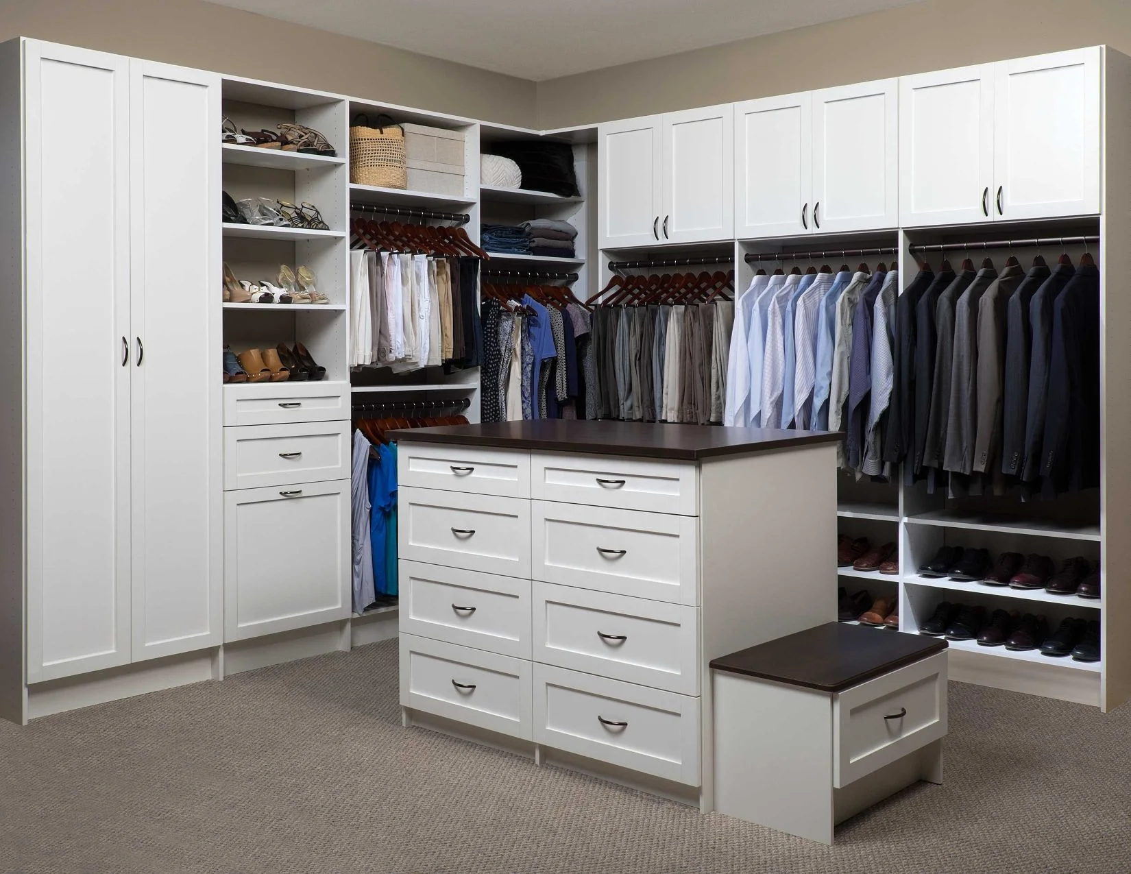 

2021 CBMMART Promotion Customized Cloakroom Design Ideas Bedroom Furniture DIY Large Storage Flat Open Wooden Wardrobe Closets