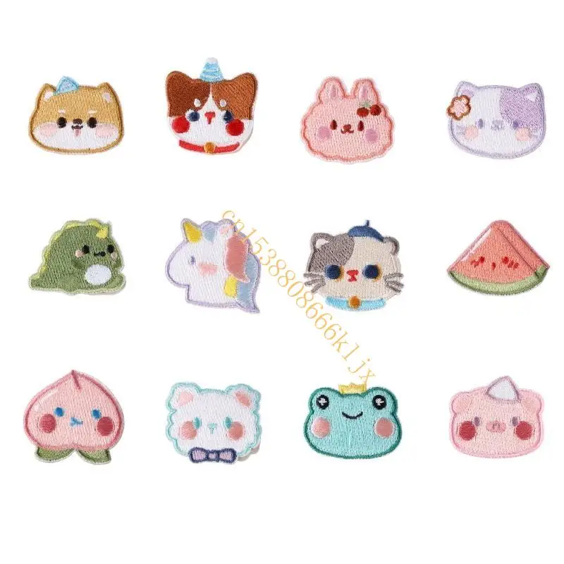 

Embroidery Animal Theme Cloth Patches Sticker For Bags Hats and Backpacks 12pcs 066C
