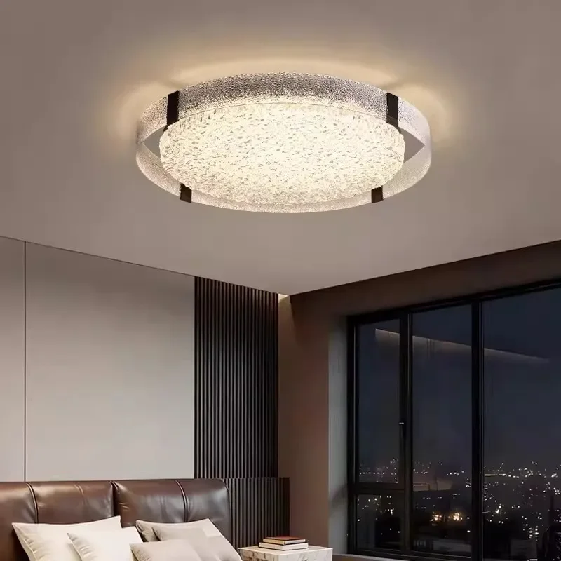 2026 New High End Light Luxury Italian Minimalist Round Ceiling Light for Master Bedroom Study Dining Room Main Lighting