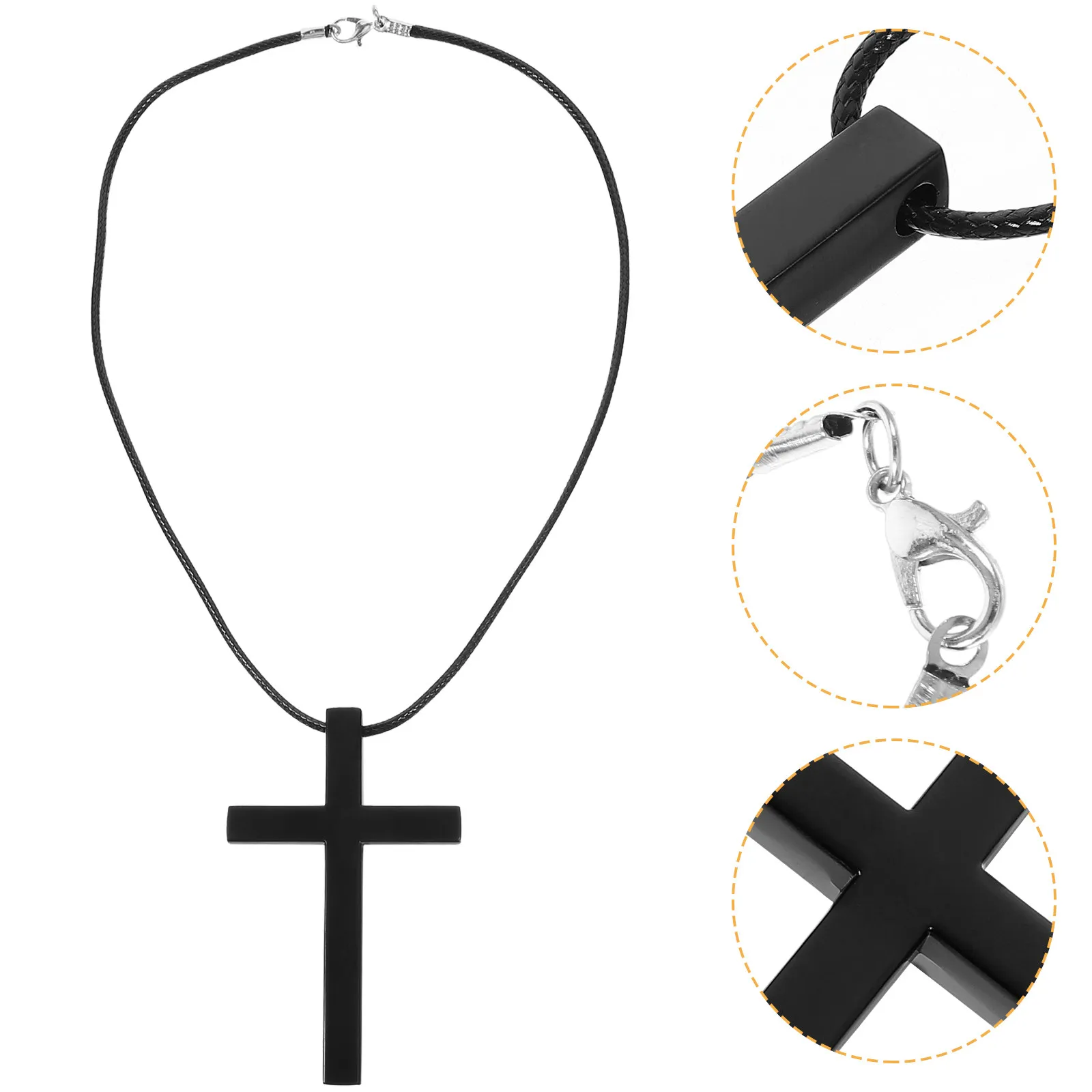 

Подвесное украшение для автомобильного зеркала заднего вида в форме креста, прочный сплав, простая установка без инструментов