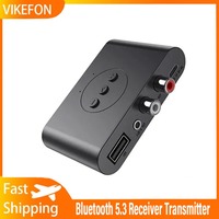 NFC Bluetooth 5.3 Audio Receiver 3.5mm AUX RCA USB U-Disk/TF HIFI Stereo Music Wireless 5.0 Adapter With Mic For Car Kit Speaker