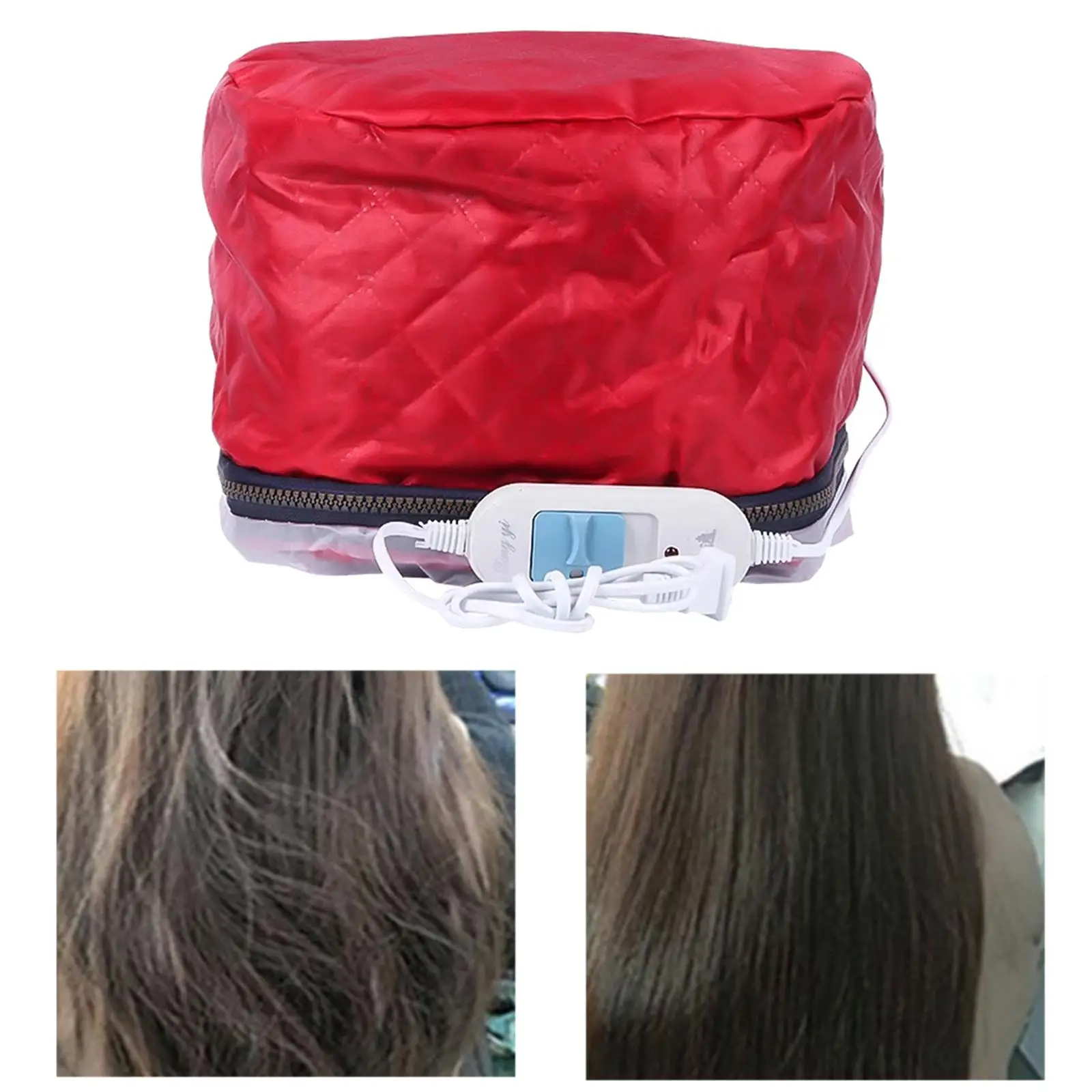 

Hair Heating Caps Steamer 3-Modes Safe Household Red Hair Steamer for Deep Conditioning Home Salon Nourishing Hot Head Care SPA