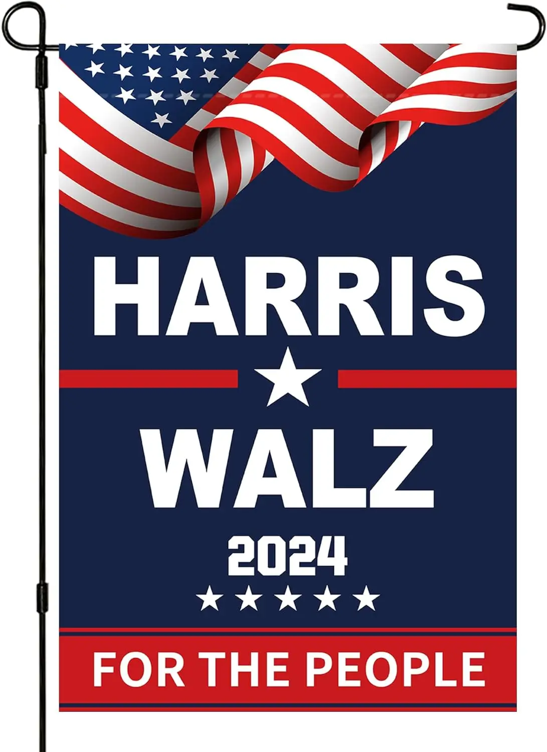 Double Sided Kamala Harris Waltz 2024 Garden Flag Kamala Harris 2024 for President Garden Flags 3Ply 12x18Inch Harris Waltz for