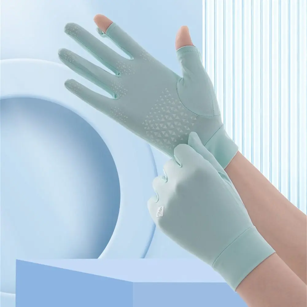 Gants de protection solaire longs pour femmes et filles, mitaines anti-UV, gants de conduite élastiques, mode fine, Ice InjImaging, degré de glissement