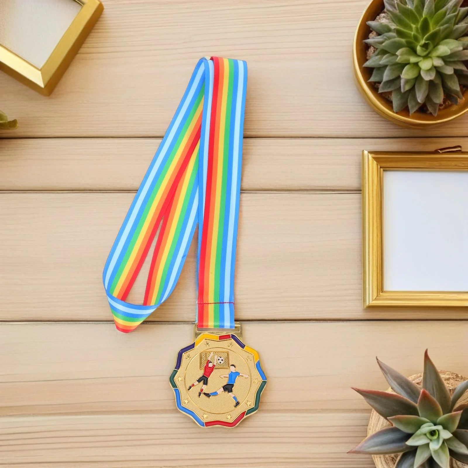 ميداليات كرة القدم، أشرطة جوائز معدنية، ميدالية جائزة يوم كرة السلة الرياضية للاحتفال بالمنافسة