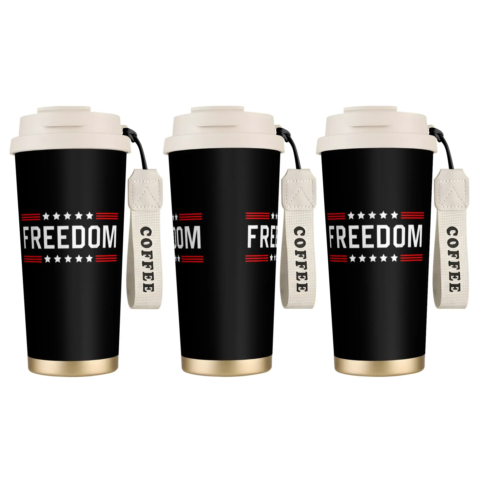 

Термокружка из нержавеющей стали Freedom LOGO с трубочками, для путешествий, для холодных и горячих напитков, изолированная, большая, для кофе