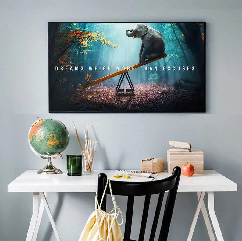 Black Africa Elephants Wild Animals Canvas Painting Scandinavia s and Prints Cuadros Wall Art Pictures For Living Room