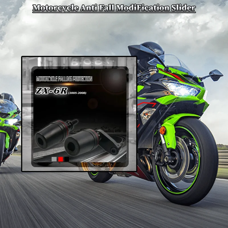 

For KAWASAKI ZX6R ZX-6R ZX 6R 2005 2006 2007 2008 Motorcycle Falling Protection Frame Slider Fairing Guard Crash Protector