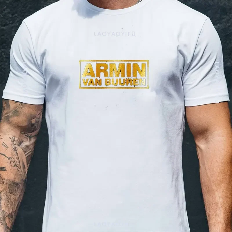 ARMIN VAN BUUREN BLAH 100%Cotton T-Shirt ARMIN VAN Tops Dj Hip Hop Streetwear Tshirt Men Casual Trance Music Fans Unisex T Shirt