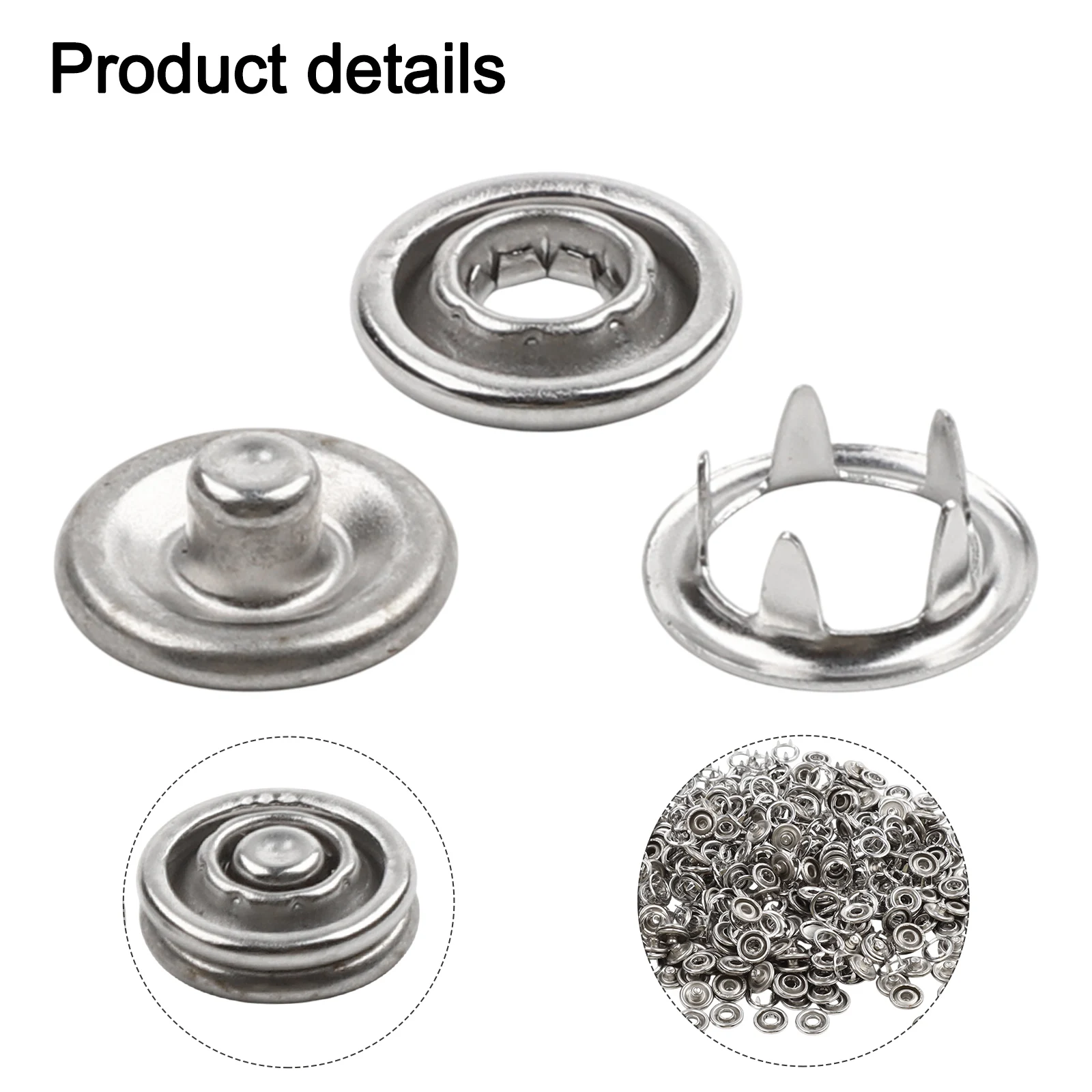 Practical Sewing Button FiveClaw Snap Button Fastener Kits 9.5mm Dia Parts Automatic For DIY Handmade For Installing Clothes