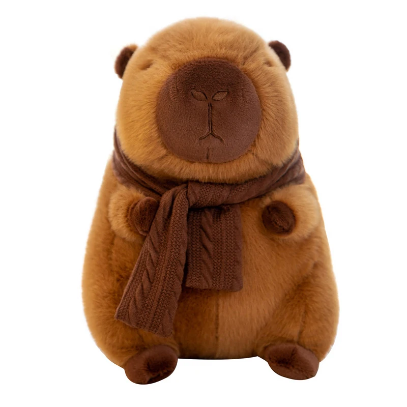 Bufanda Capybara muñeco de peluche lindo Capibara Anime juguete esponjoso Kawaii muñeco de peluche regalo de cumpleaños para novia animales de peluche suaves