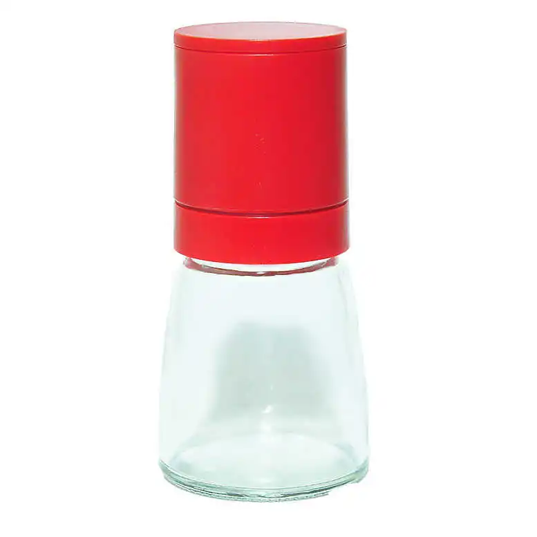 Salt Pepper Glass Mill Red