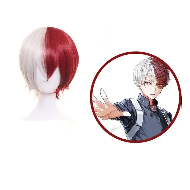 أنيمي بطلي الأكاديمية Boku no Hero Academia Todoroki Shoto الفتيات النساء تأثيري حلي السراويل العليا حزام هالوين شعر مستعار XS-XXXL BS3