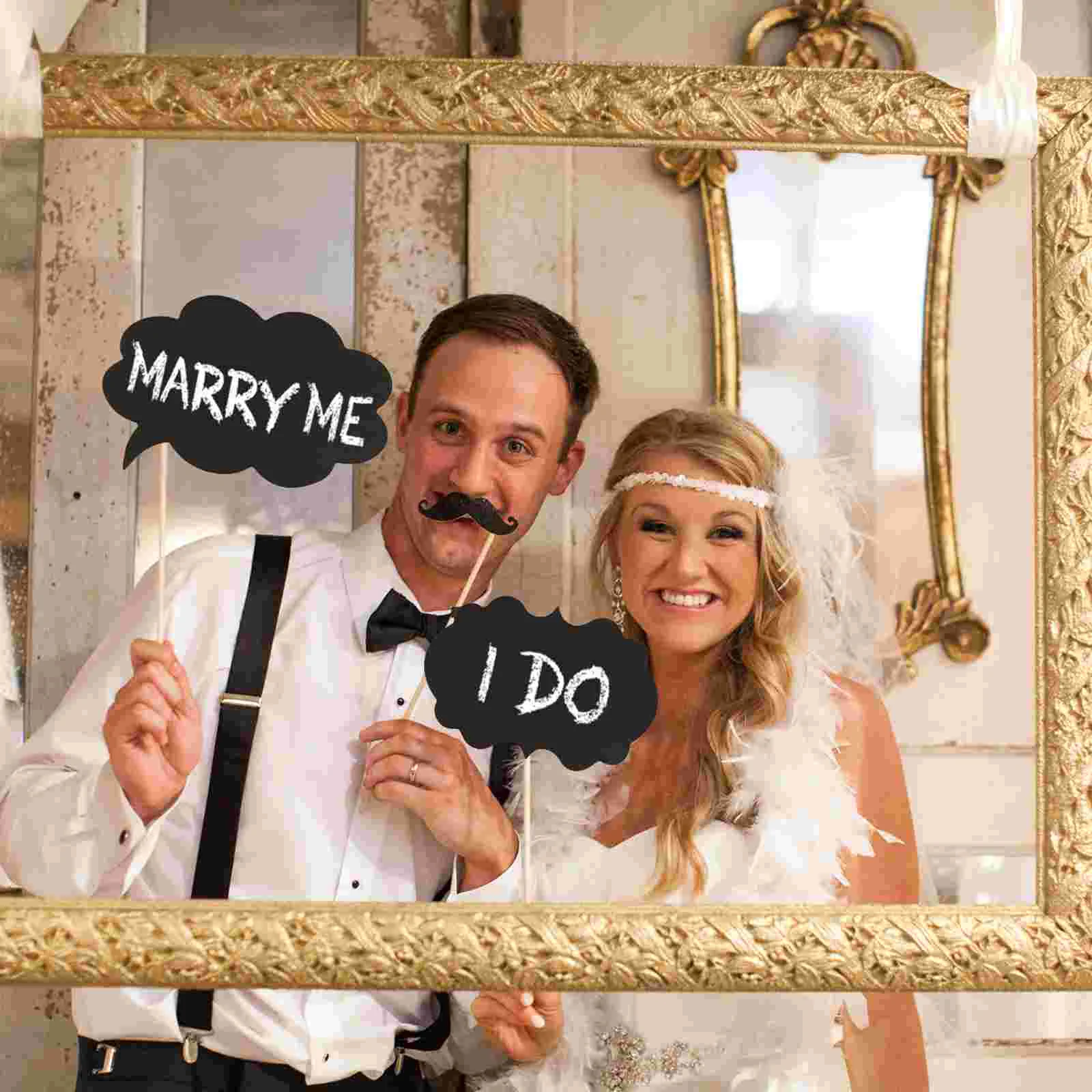 20 Pcs Wedding Photobooth Accessories Props Party Things for Weddings Photomaton Sign The Favors