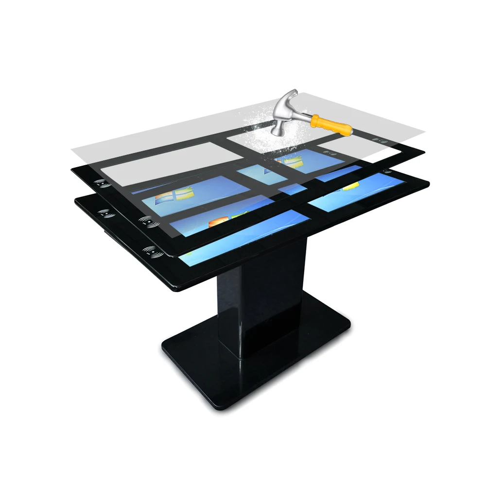 215 Inch Four Screens Touch Table Restaurant Table