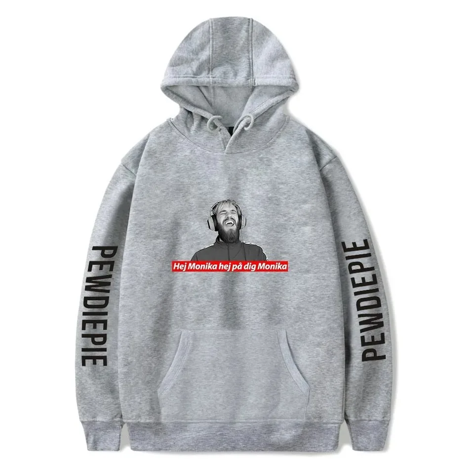Pewdiepie Hoodie Sleeve Hoodie includes two Homens Das Mulheres Outono Unisex Street Clothing Hip Hop Pop Pullover Com Capuz
