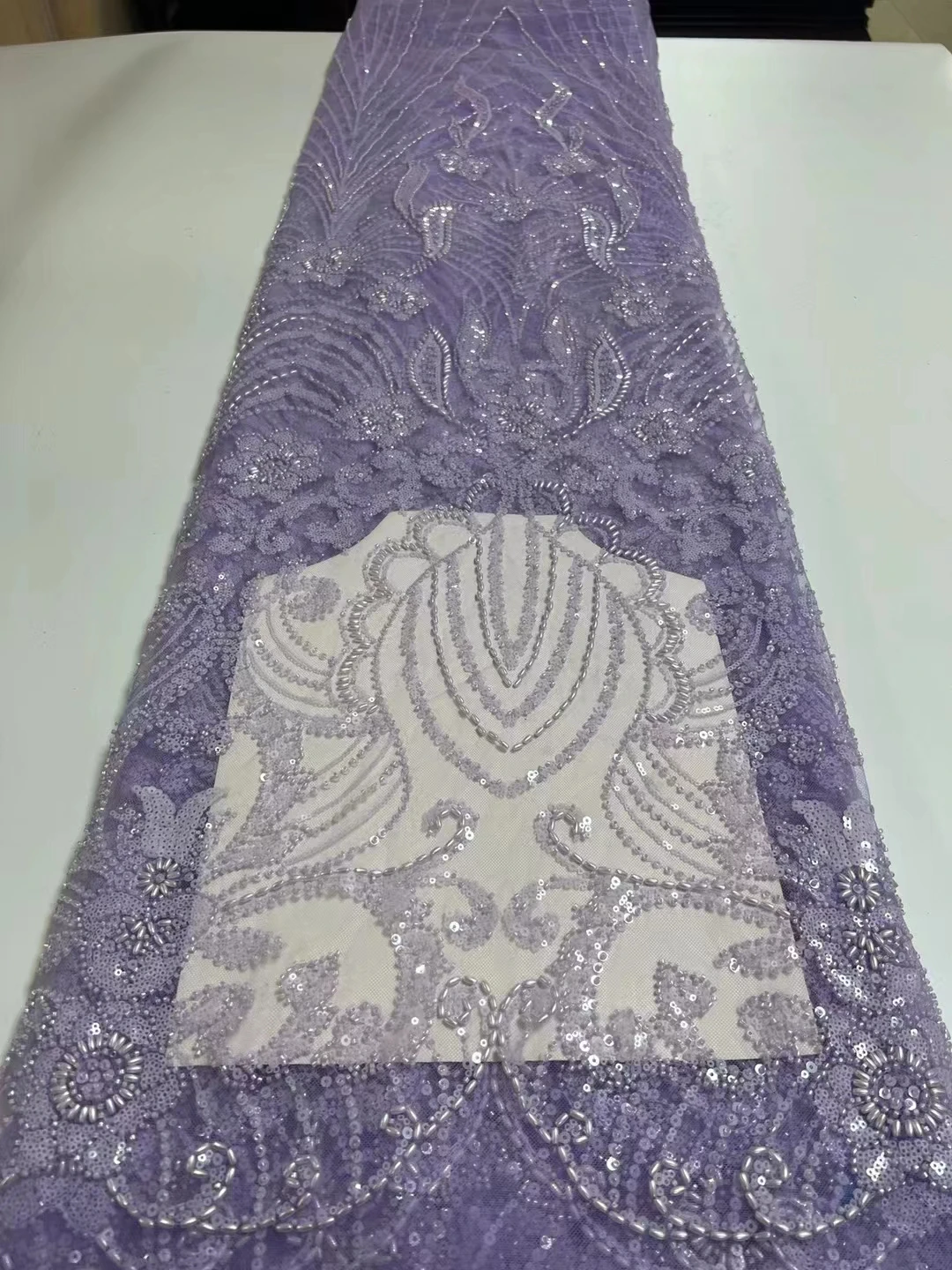 

Purple African Lace Fabric 2024 High Quality Nigerian Lace Fabrics Dubai Tulle French Lace Material Fabric 5 Yards Dx