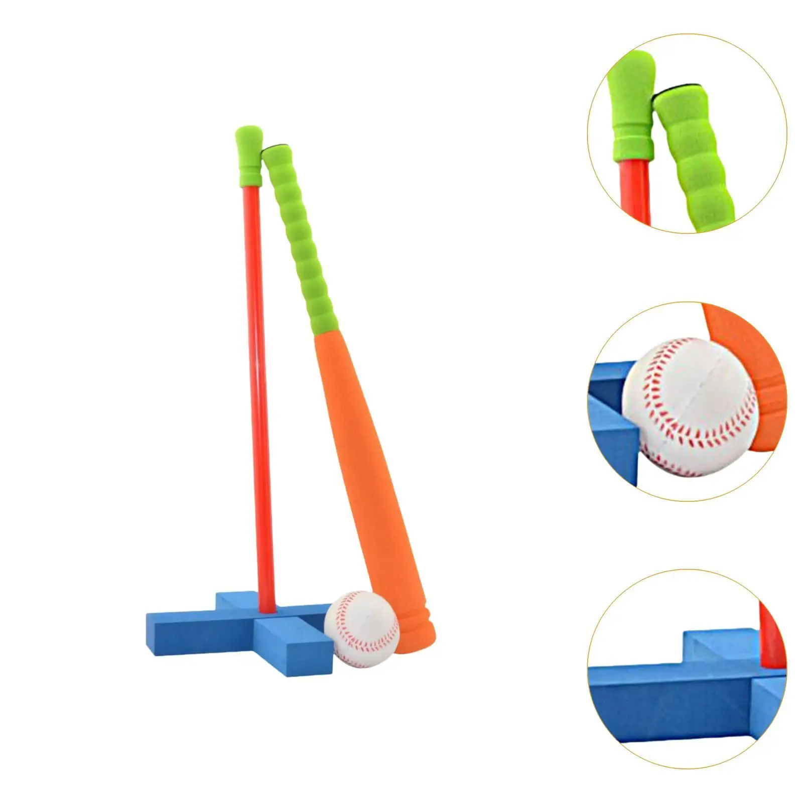 Juego de bate de béisbol para niños, juego de bate de Softbol con pelota en T, juguete interactivo antideslizante