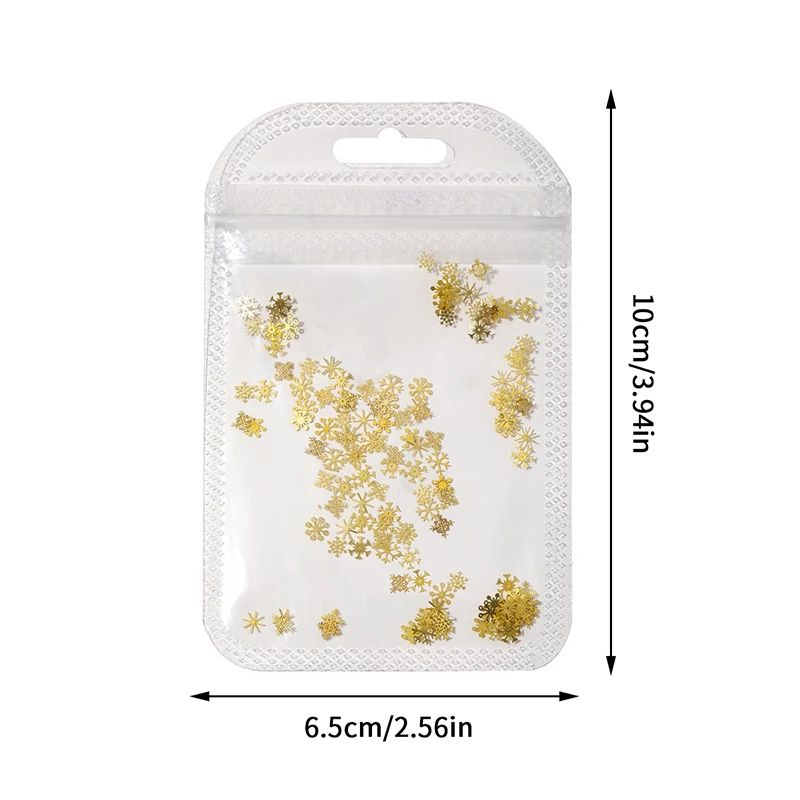 100 pçs ouro/prata inverno floco de neve rebite arte do prego charme glitter jóias natal unhas decoração diy acessórios do prego