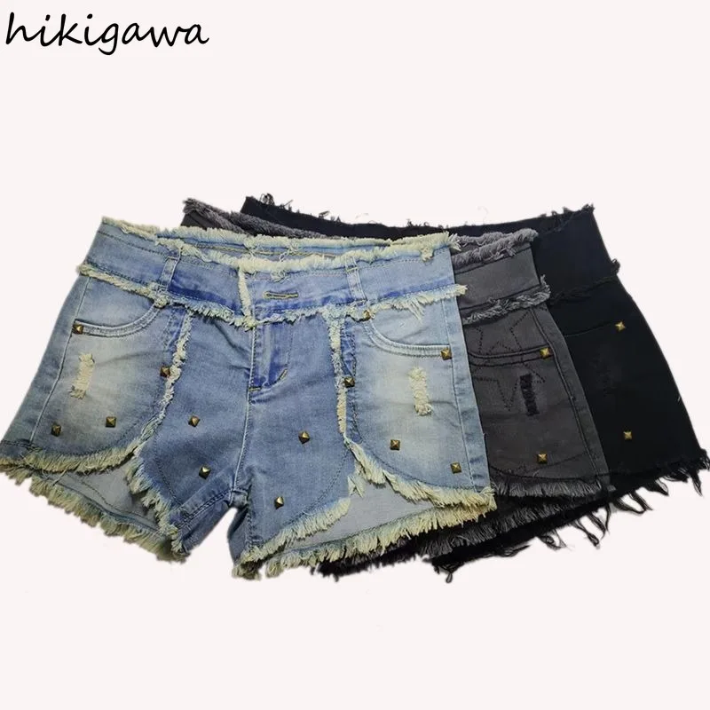 Mode Koreaanse Spijkerbroek 2023 Nieuwe Broek Casual Zomer Y 2K Broek Pantalones Cortos Streetwear Harajuku Denim Short Femininos